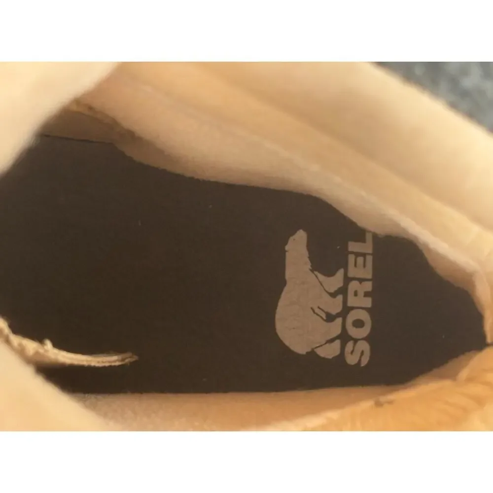 Sorel Kinetic Breakthru Conquest Boots Womens Size 10.5 Beige Waterproof Winter